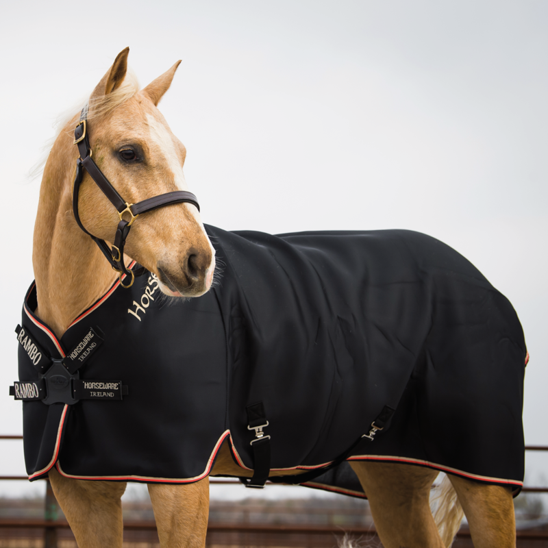Horseware Rambo Airmax Cooler Disc Front - Black/Tan/Orange/Black-2